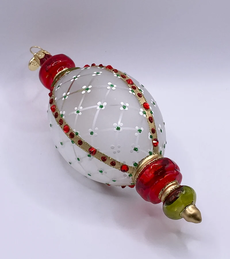 Tropfen transparent mit aufwändigem Dekor, GlitterLab