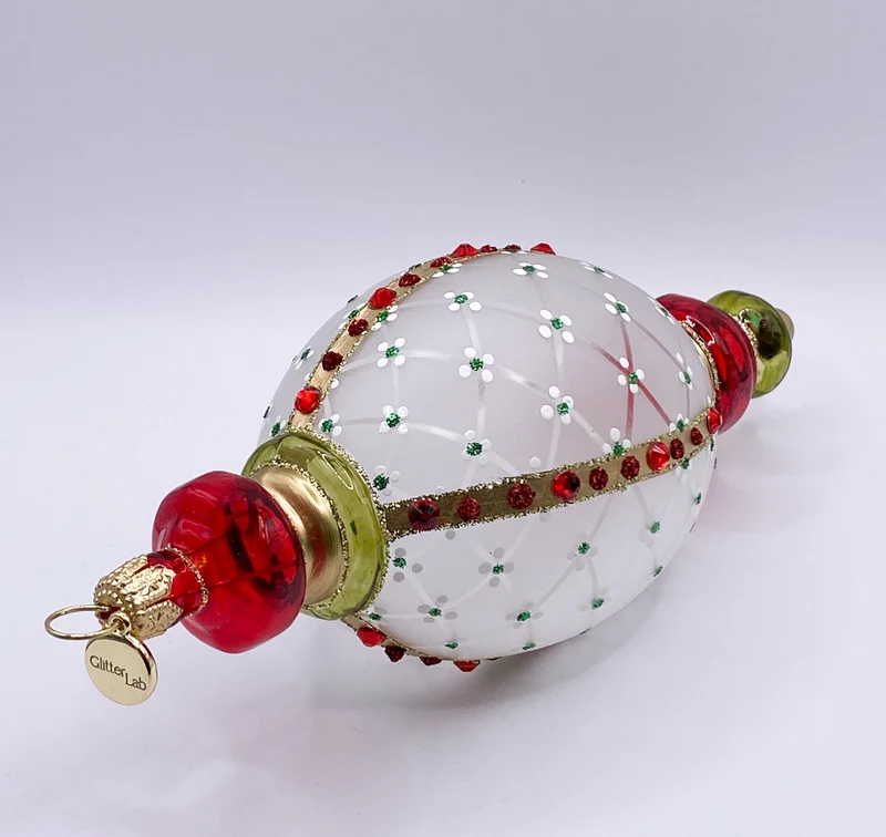 Tropfen transparent mit aufwändigem Dekor, GlitterLab