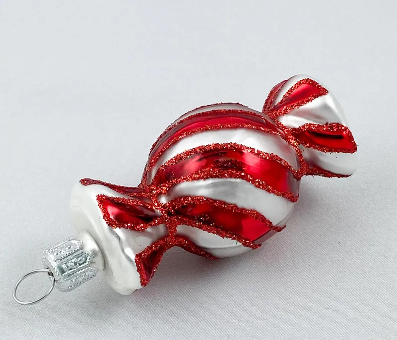 Rot weiss gestreifter Bonbon
