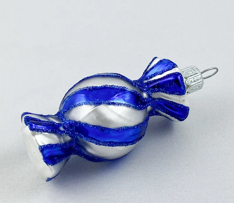 Blau weiss gestreifter Bonbon