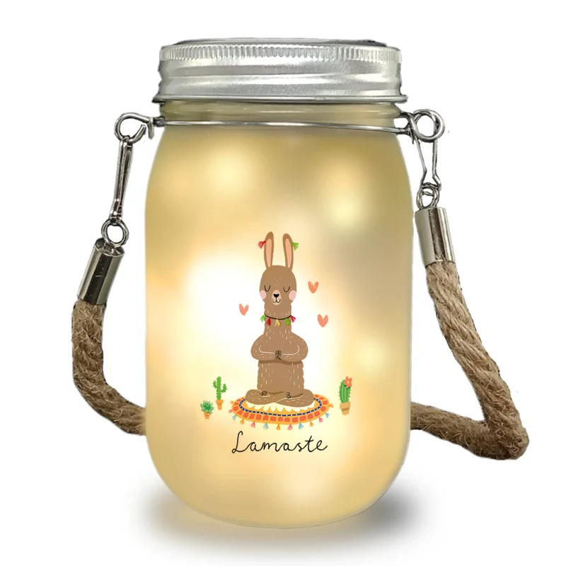 Lama Solarlicht mit Spruch Lamaste
