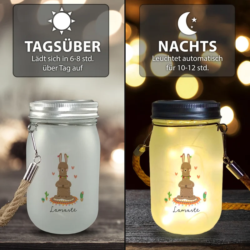 Lama Solarlicht mit Spruch Lamaste
