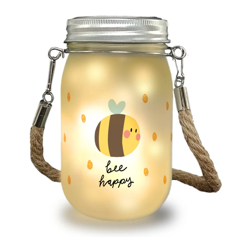 Bee happy Solarlicht mit dicker Biene