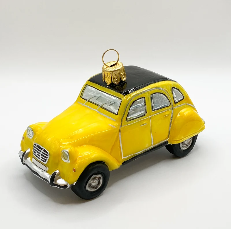 Gelbes Deux Chevaux Auto