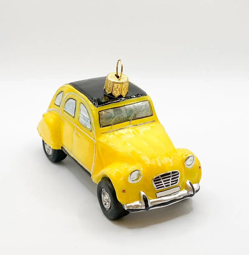 Gelbes Deux Chevaux Auto