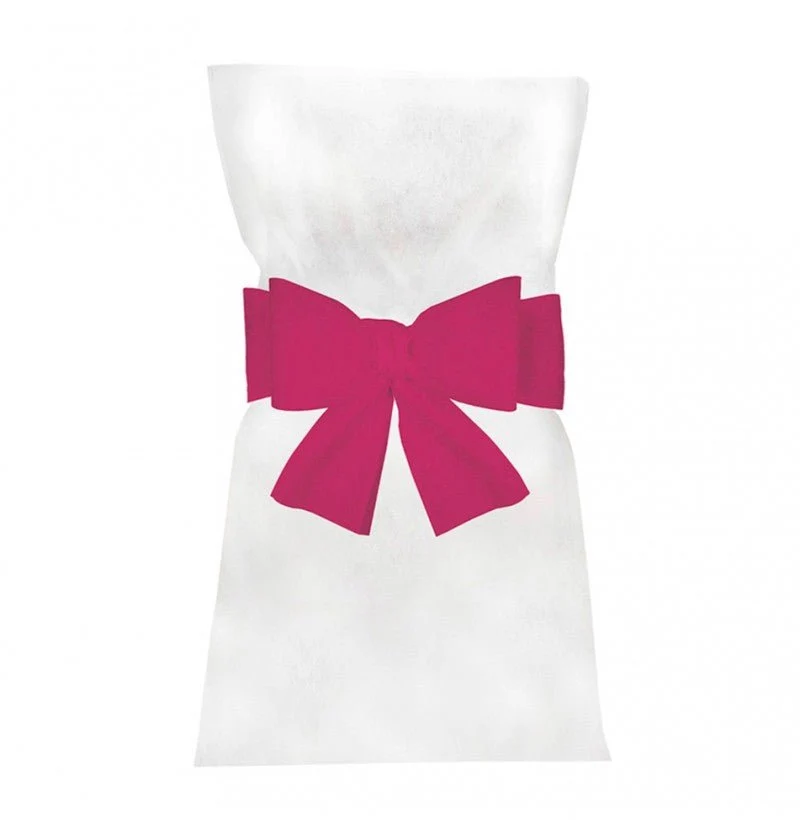 Fuchsia Stuhl Schleife 19cm 6Stk