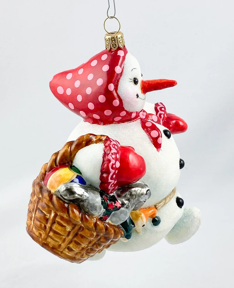 Mama-Schneemann und Papa-Schneemann bringen den Weihnachts-Baum und das Spielzeug, AtlasArt