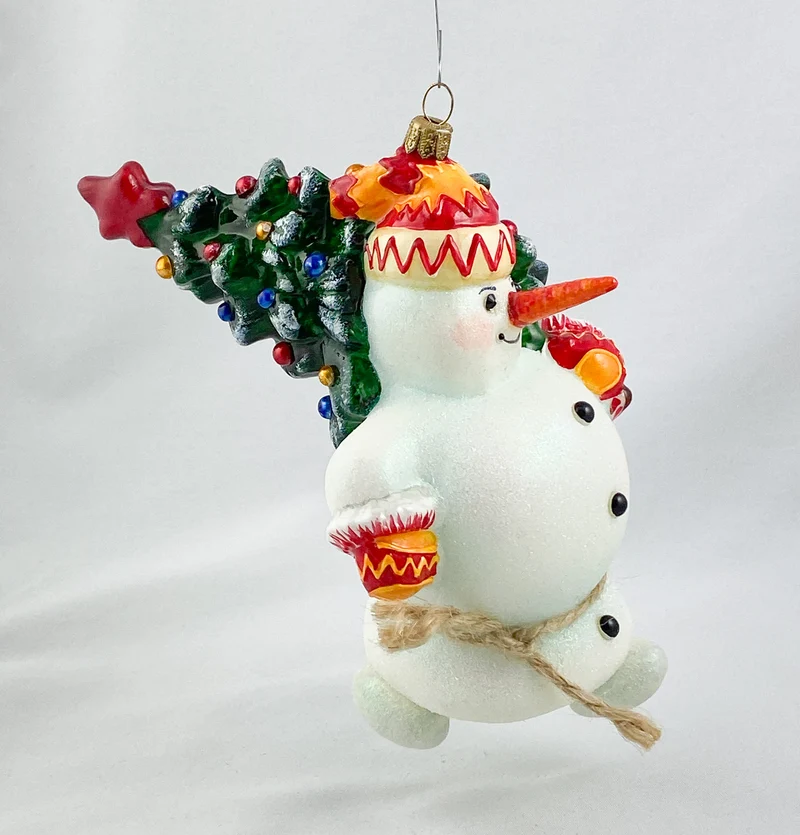 Mama-Schneemann und Papa-Schneemann bringen den Weihnachts-Baum und das Spielzeug, AtlasArt