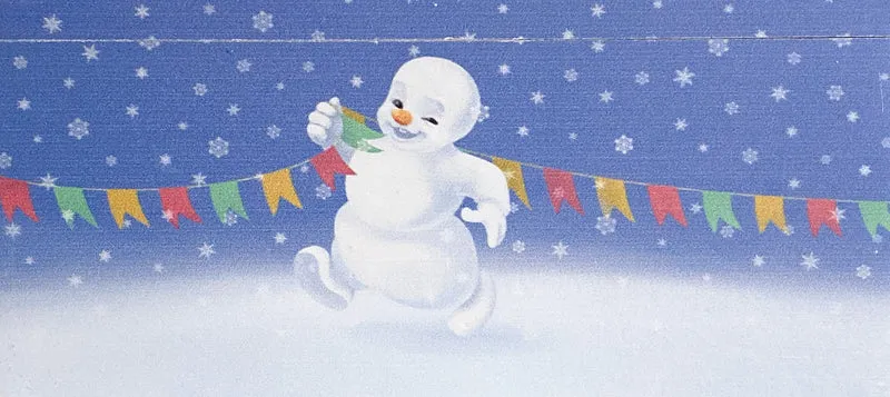 Mama-Schneemann und Papa-Schneemann bringen den Weihnachts-Baum und das Spielzeug, AtlasArt