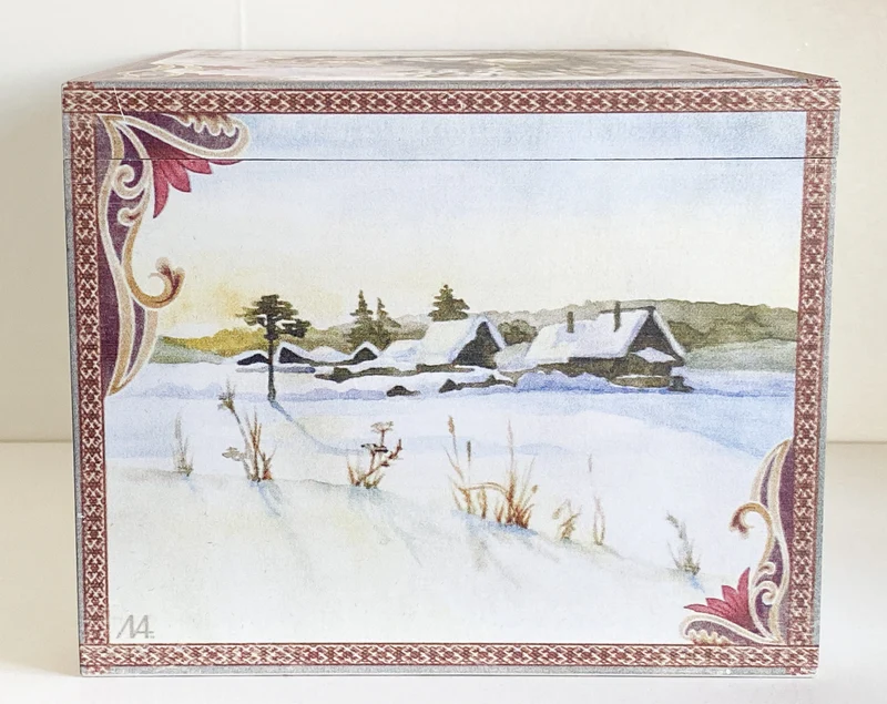 Die Kinder im Wintergewand haben es sich auf dem Tannenast gemütlich gemacht, AtlasArt
