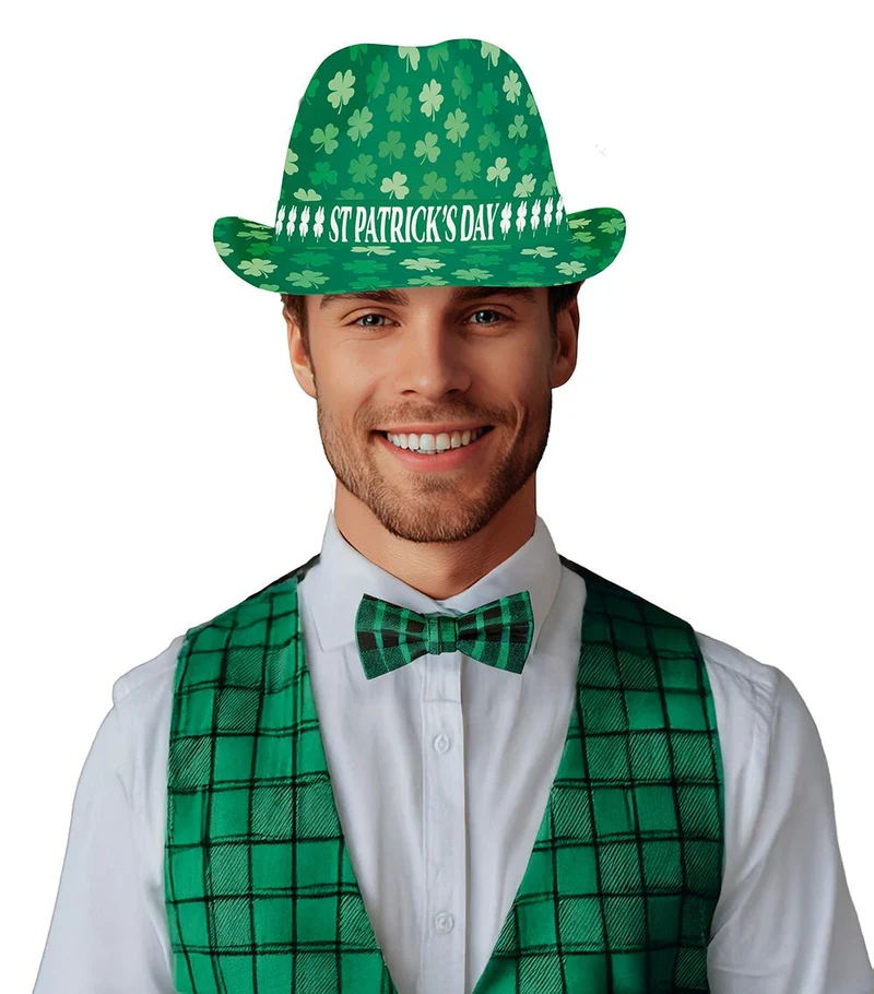 St. Patrick's Day Hut Grüne Kleeblätter