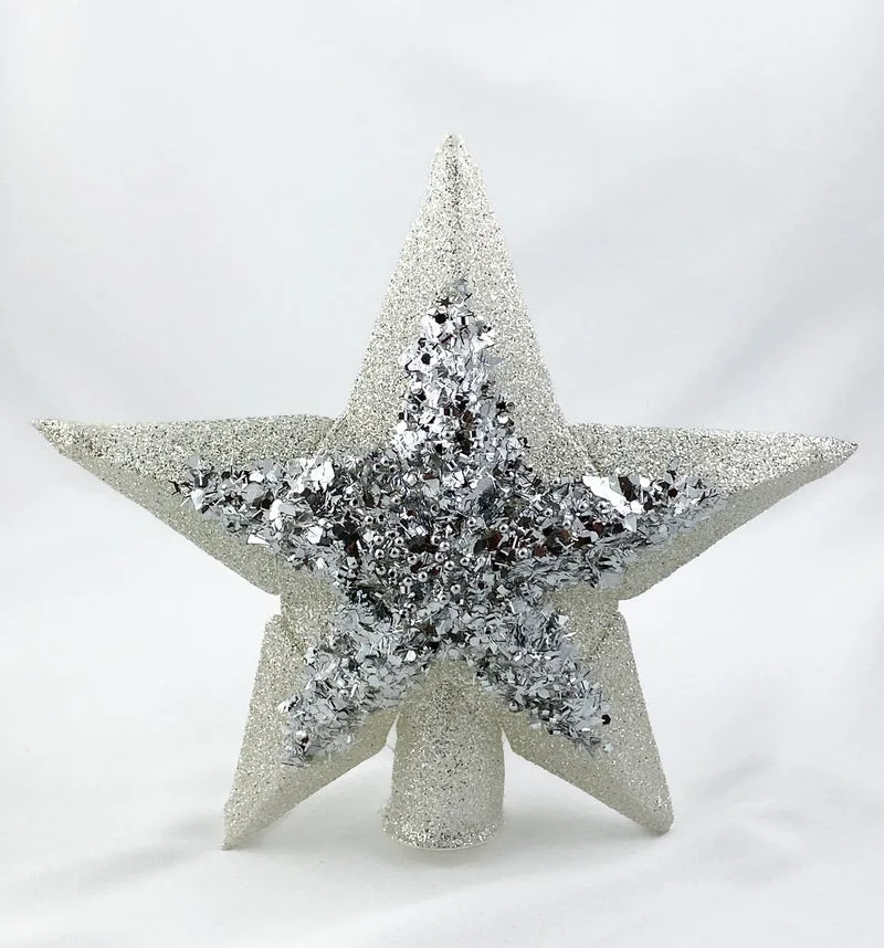 Christbaum-Sternen-Spitze silber