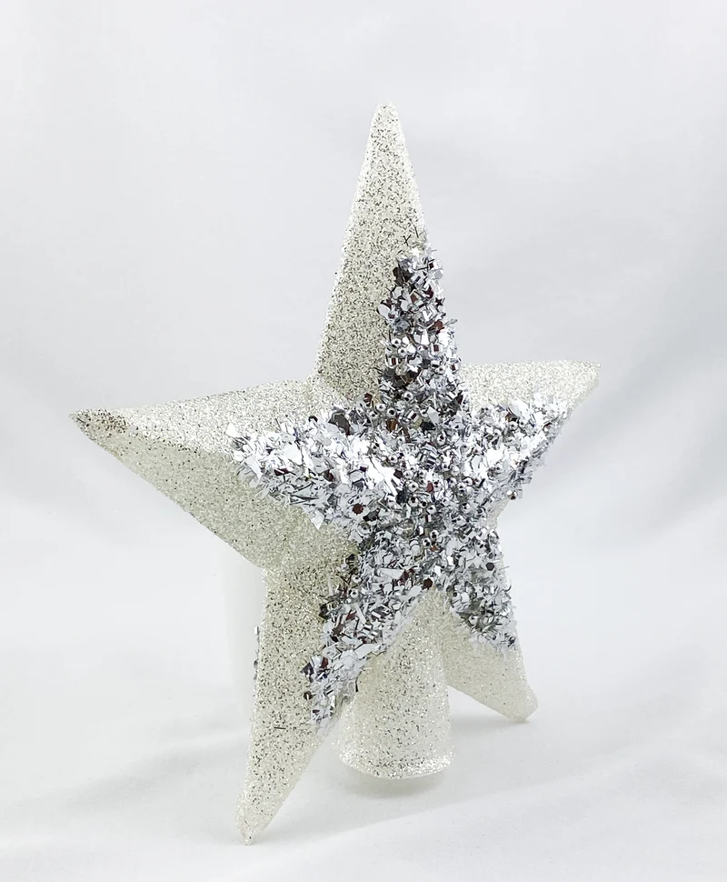 Christbaum-Sternen-Spitze silber