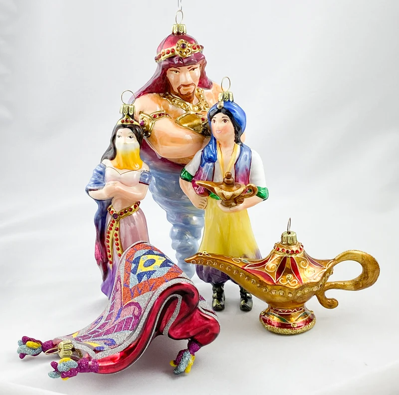 Scheherezade Märchen Set mit Aladdin, Wunderlampe, Dschinn und fliegendem Teppich, 5 Teile, KOMOZJA MOSTOWSKI