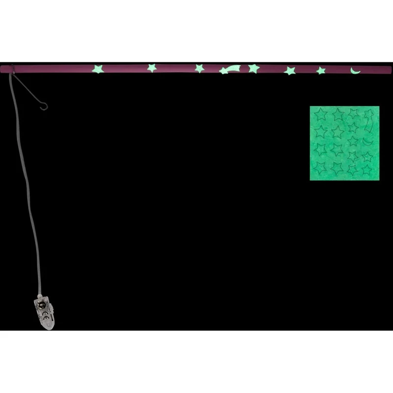 LED-Lampionstab, rosa, 40 cm, inkl. 17 Leuchtaufkleber