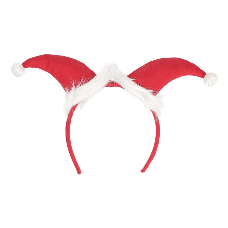 Weihnachtsmann Haarband Rot Weiß Mütze