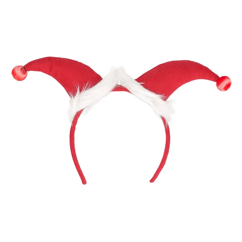 Weihnachtsmann Haarband Rot Weiß Mütze