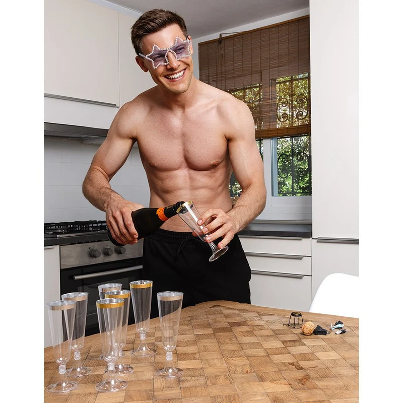 Goldene Champagnergläser 4 Stück