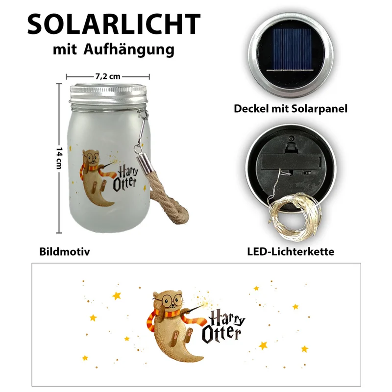 Harry Otter Solarlicht mit Spruch