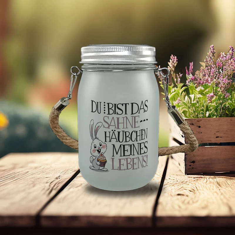 Hase Cupcake Solarlicht Sahnehäubchen meines Lebens