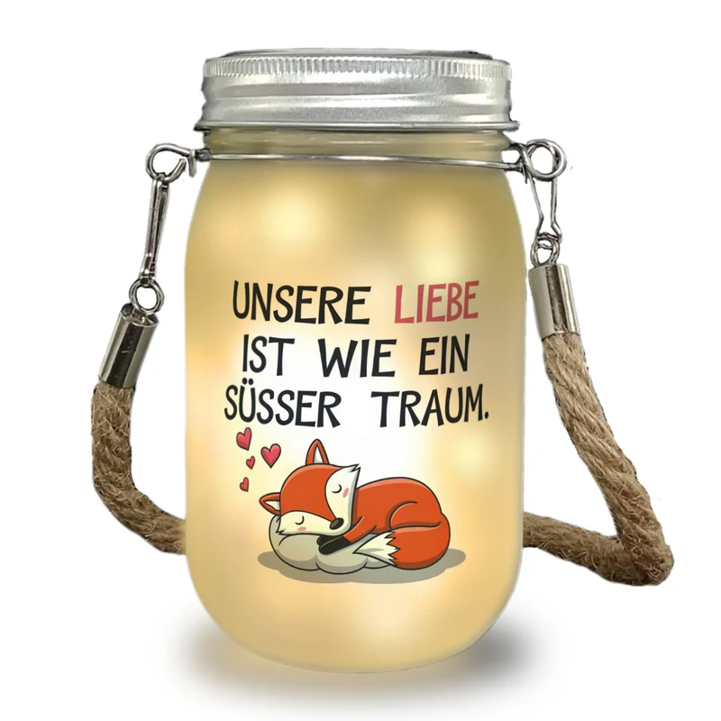 Fuchs Solarlicht zum Valentinstag - süsser Traum