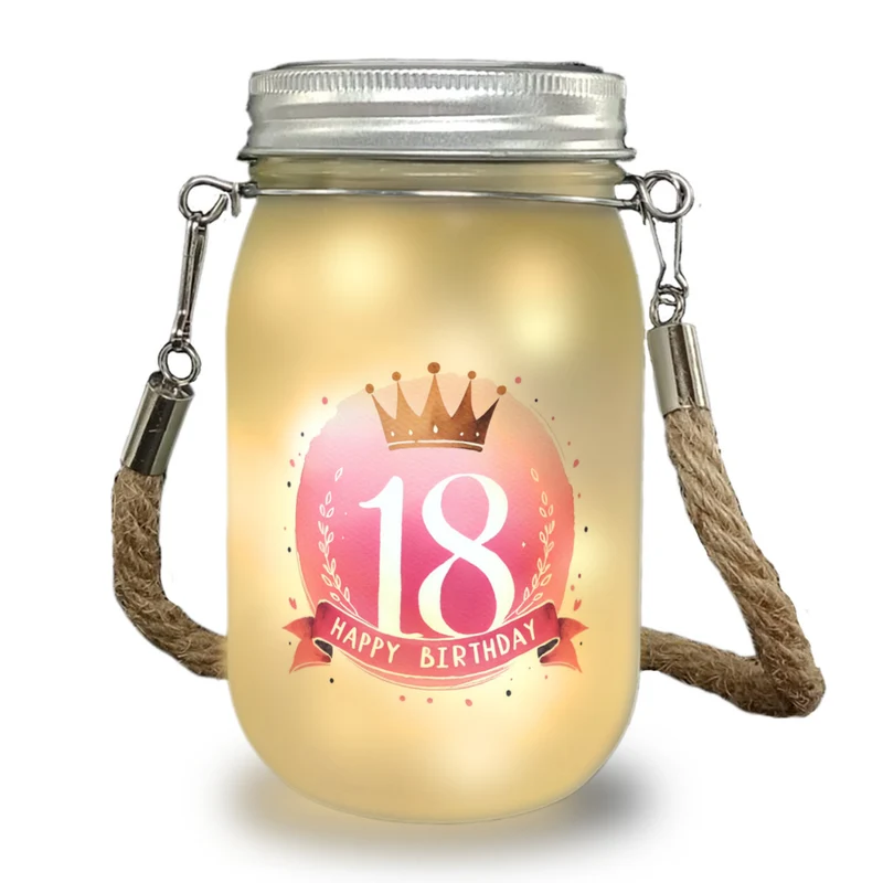 Happy Birthday 18 Krone Solarlicht