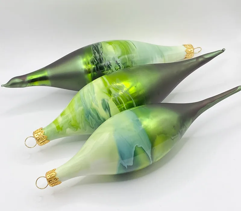 Olive hellgrün-dunkelgrün marmoriert