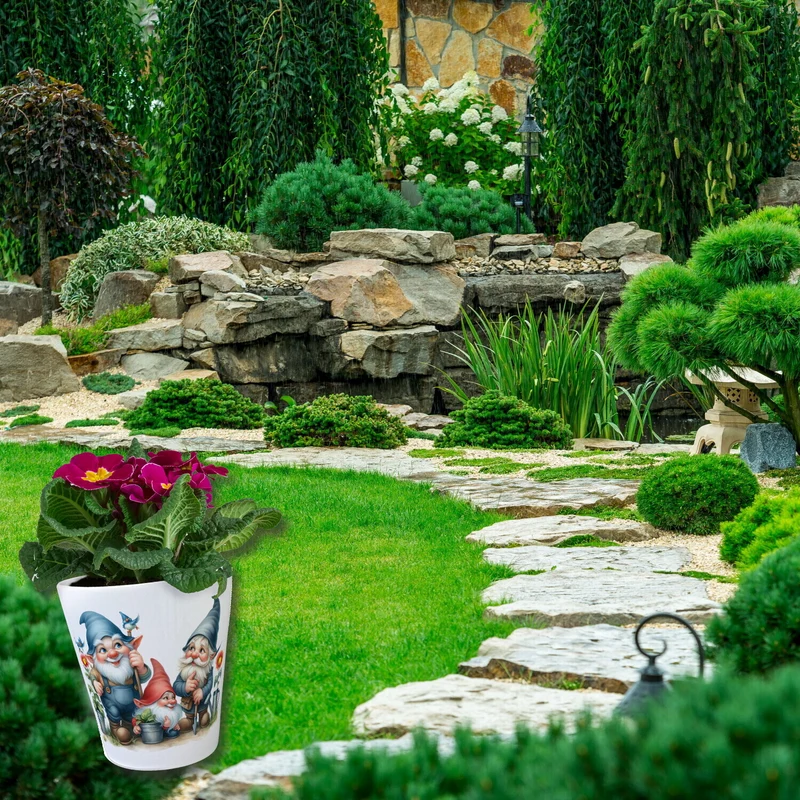 Gartenzwerg Blumentopf