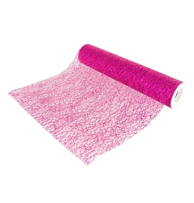 Fuchsia Tischläufer Glitter 5m