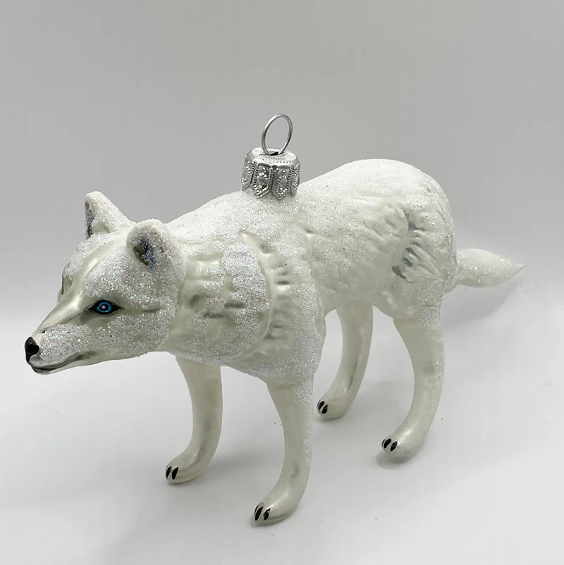 Weisser Polar Wolf oder arktischer Wolf