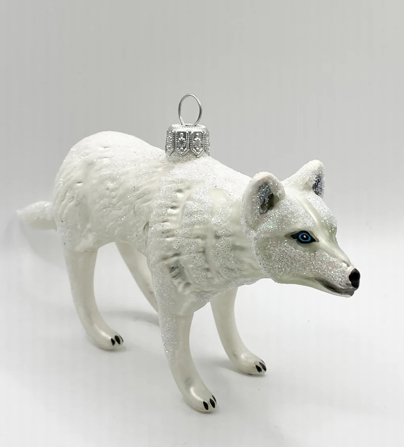 Weisser Polar Wolf oder arktischer Wolf
