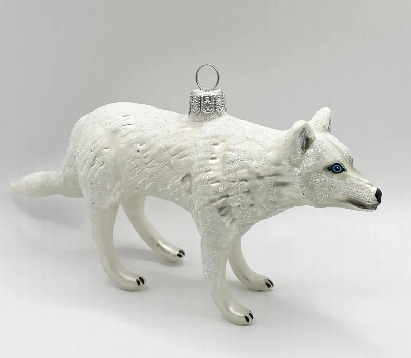 Weisser Polar Wolf oder arktischer Wolf