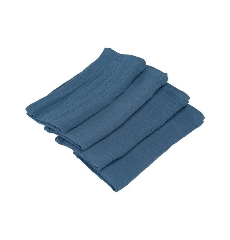 Dunkelblaue Baumwollservietten 40cm 4Stück