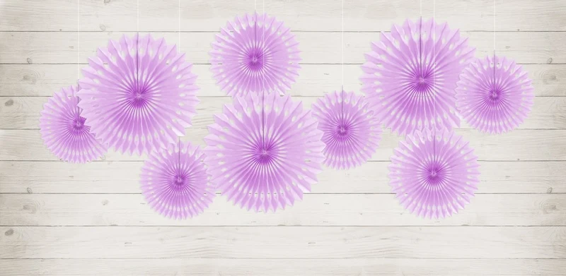 Lavendel Papierfächer 20cm 3Stück