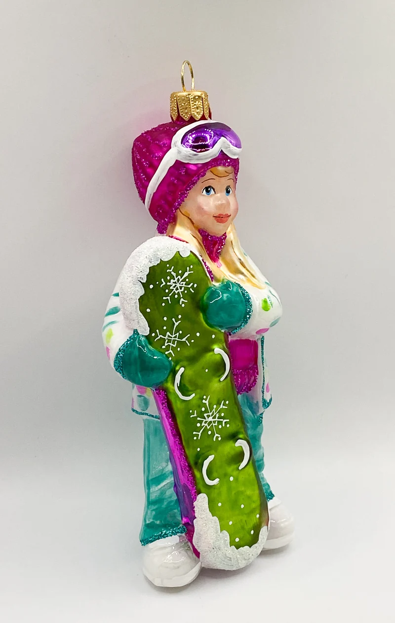 Mädchen mit Snowboard