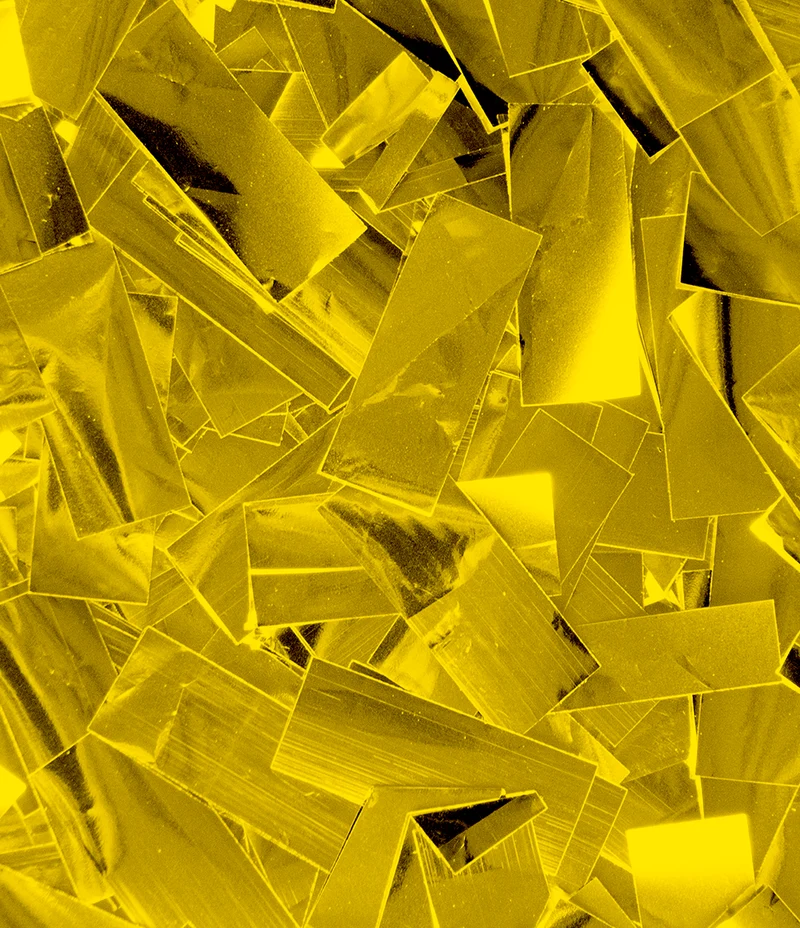 Gold Konfettikanone Folienchips 40cm