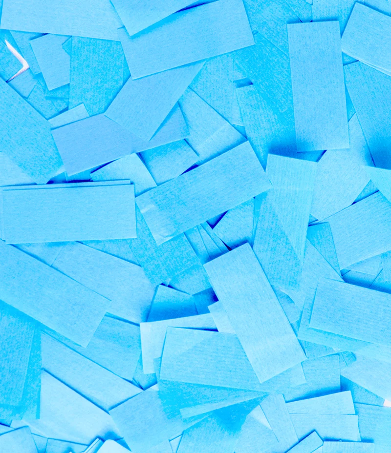 Gender Reveal Konfettikanone Blaues Papier 40cm