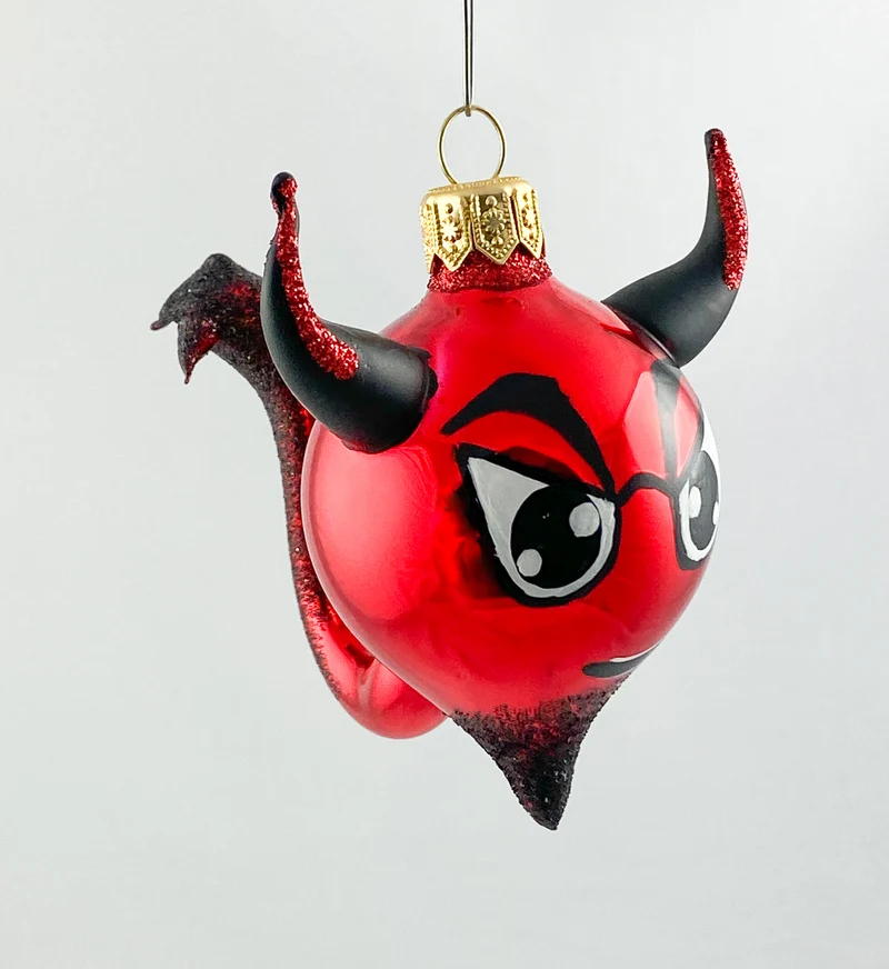 Roter Teufel mit Schwanz