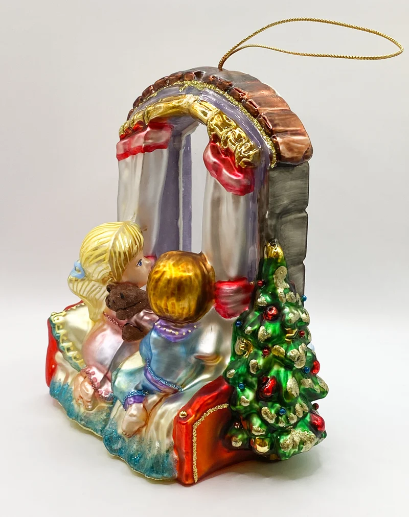 Die Kinder warten am Fenster gespannt auf das Christkind, KOMOZJA MOSTOWSKI