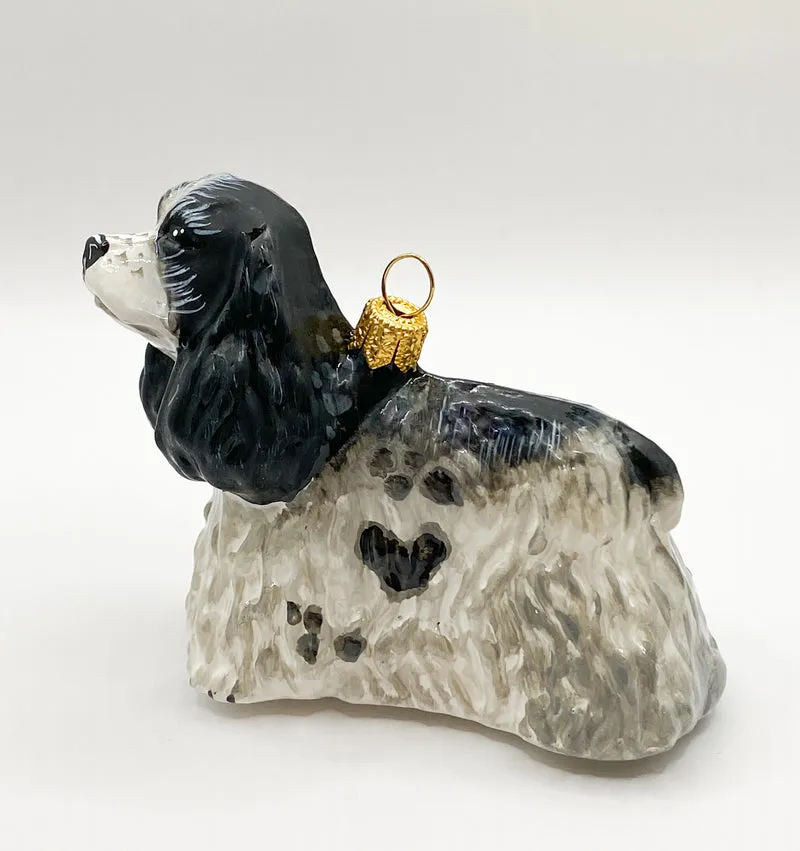 Schwarz weiss gefleckter Cocker Spaniel, KOMOZJA MOSTOWSKI