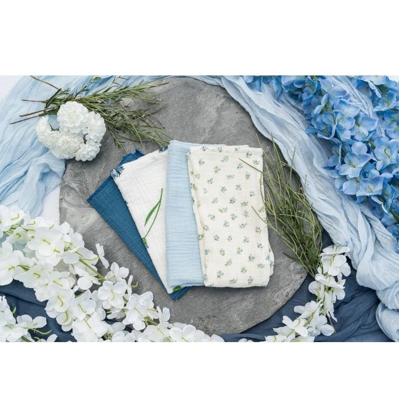 Florale Baumwollservietten 40cm 4Stück