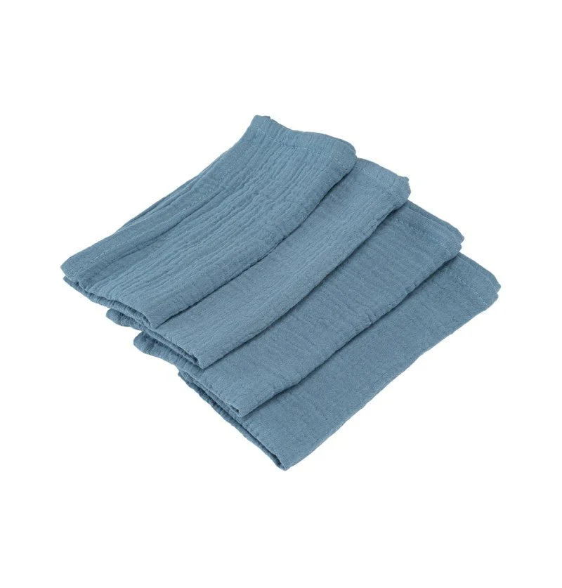 Blaue Baumwollservietten 40cm 4Stück