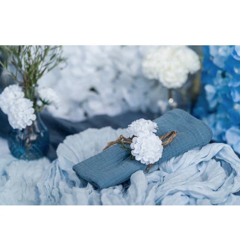Blaue Baumwollservietten 40cm 4Stück