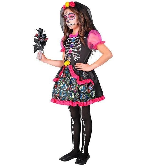 „Dia de los Muertos“-Kleid für Mädchen
