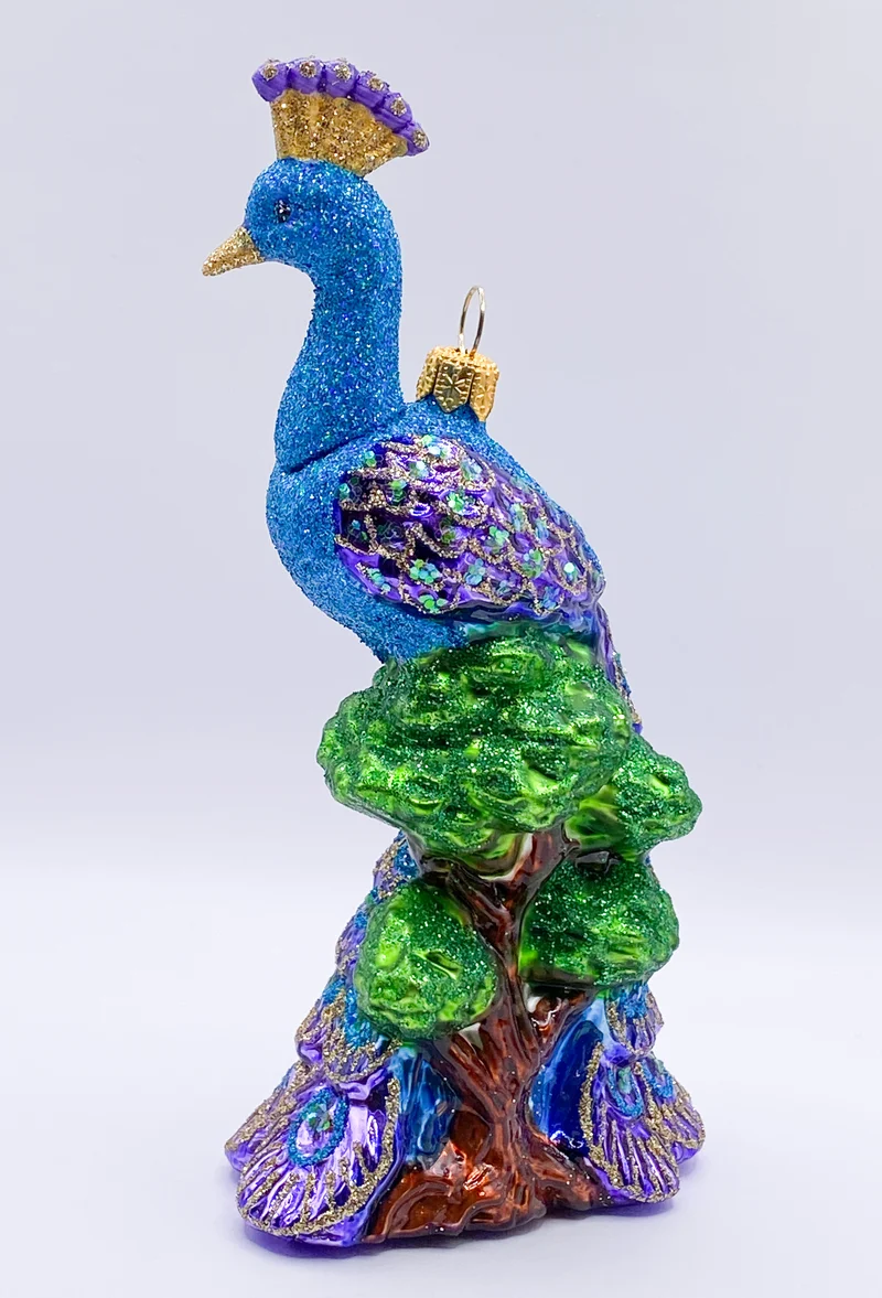 Pfau sitzt auf dem Baum