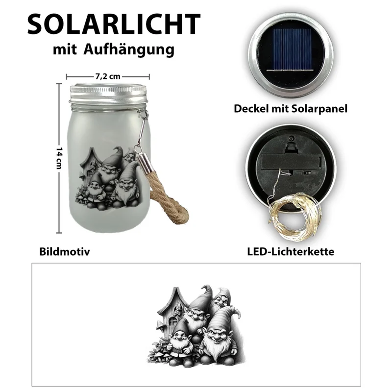 Böse Gartenzwerge Solarlicht