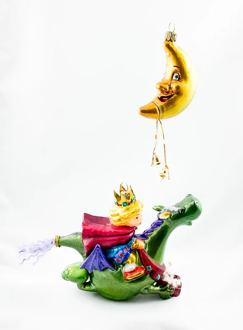 Der Prinz fliegt mit dem Drachen zum Mond, AtlasArt