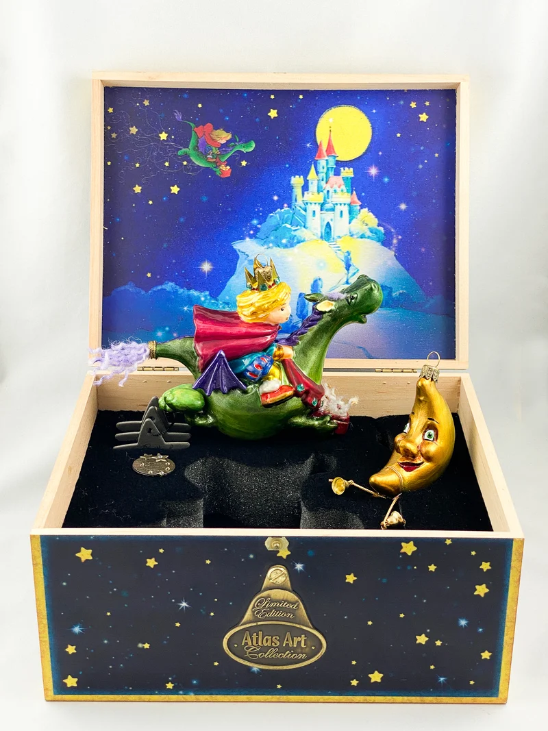 Der Prinz fliegt mit dem Drachen zum Mond, AtlasArt