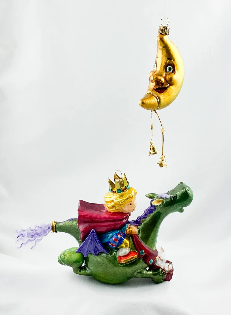 Der Prinz fliegt mit dem Drachen zum Mond, AtlasArt