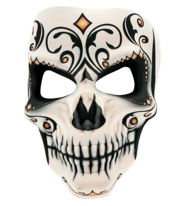 Dia De Los Muertos Maske Schwarz Weiß